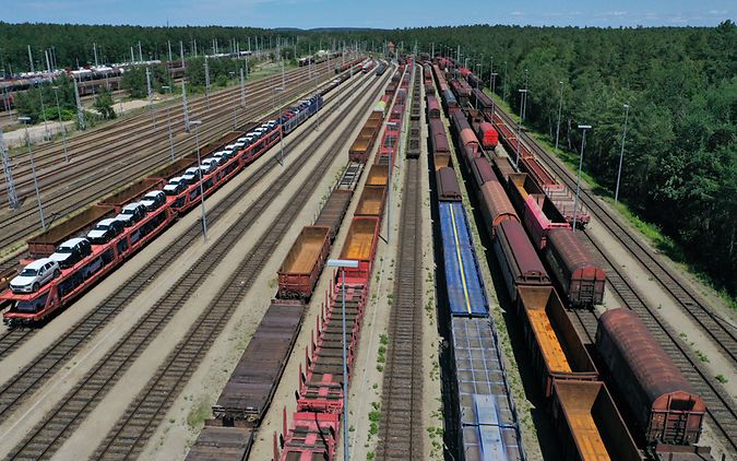 Güterwagengattungen in Rangierbahnhof